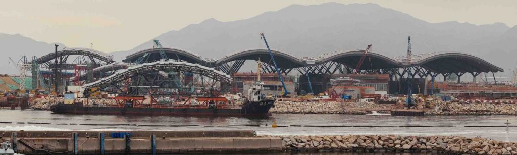 The Border Crossing Facility for the new Hong Kong – Macau – Zhuhai Bridge, Lantau, Hong Kong