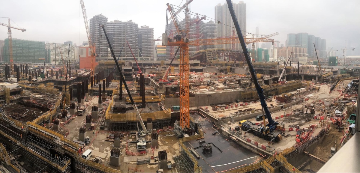 Construction site in Hong Kong