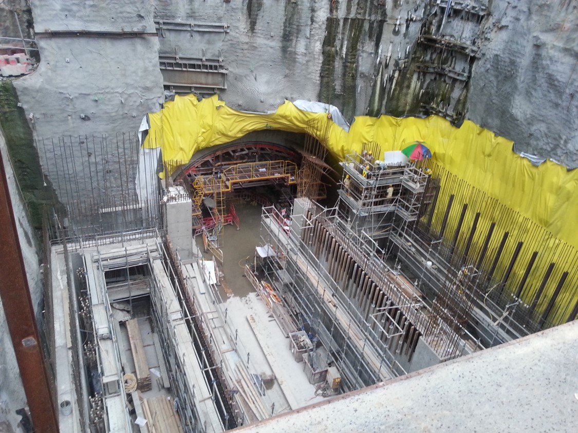 Kennedy Town Station Tunnel construction