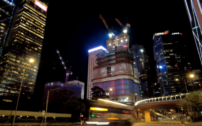Zaha Hadid’s The Henderson under construction in Admiralty, Hong Kong